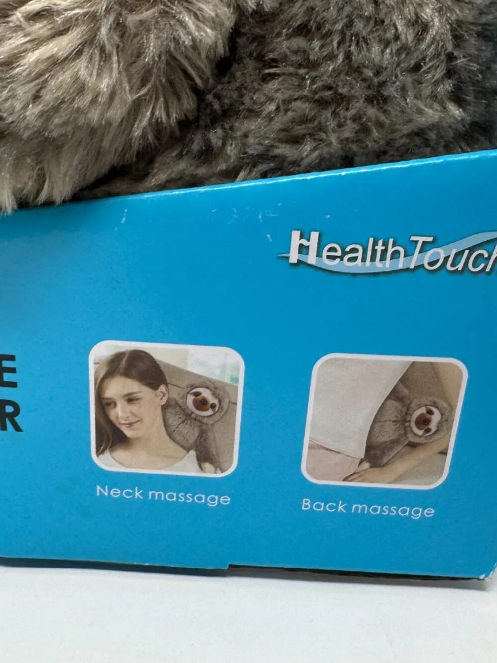 Health Touch Sloth Huggable Vibrating Massager Plush Pillow NIB